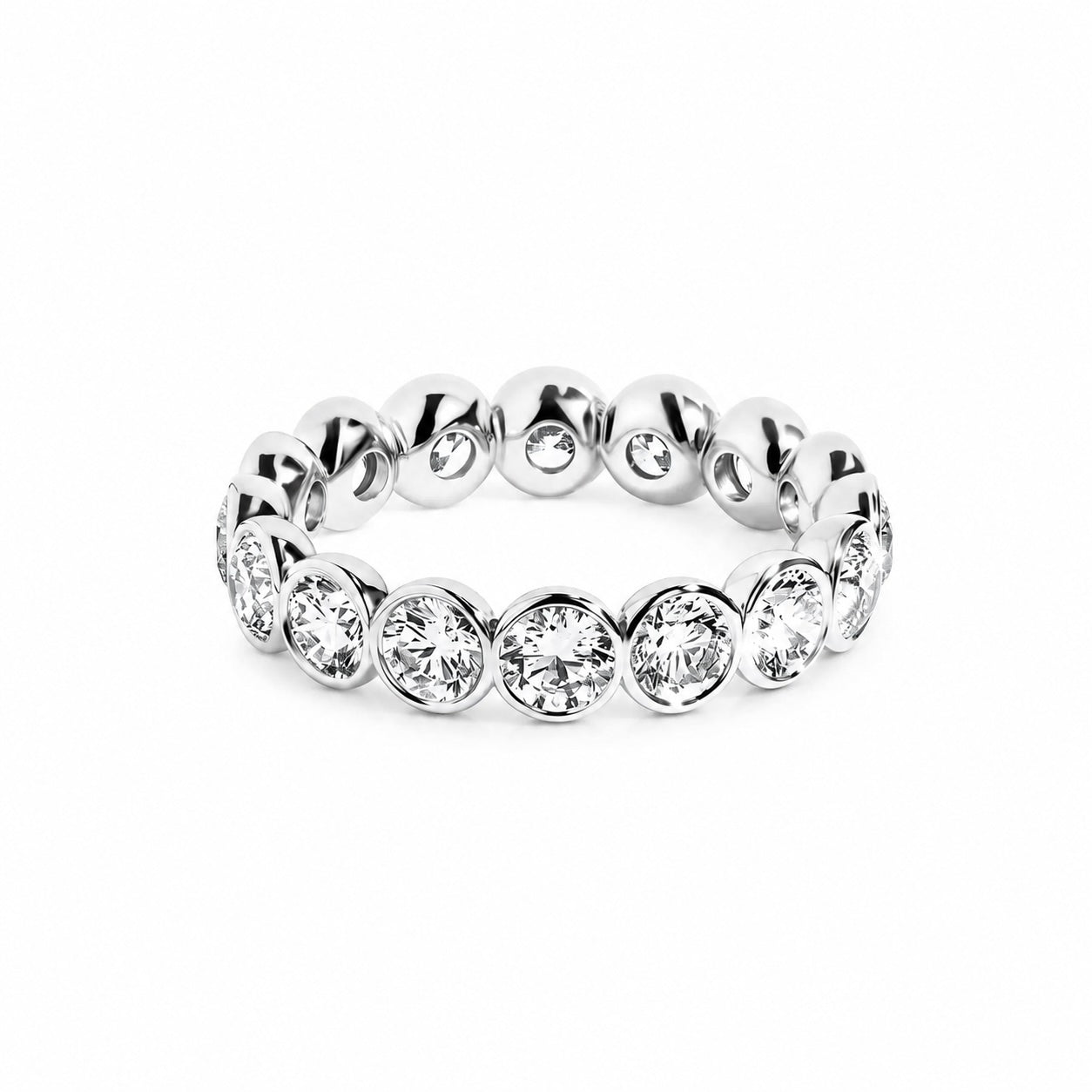 Round Bezel Eternity Band