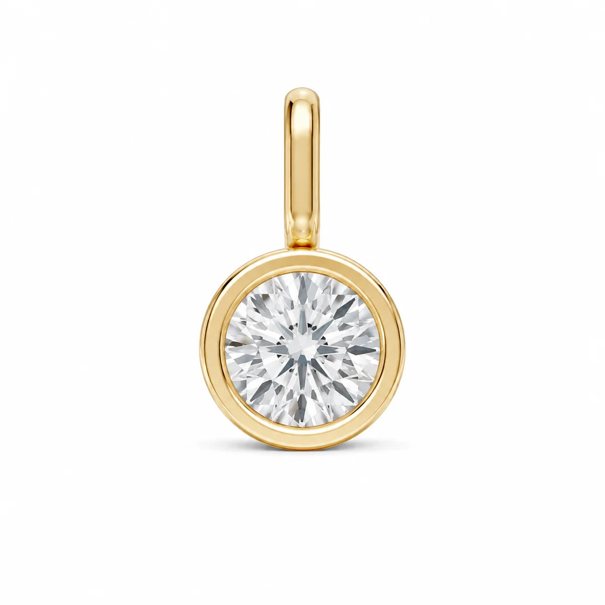 Round Diamond Bezel Pendant