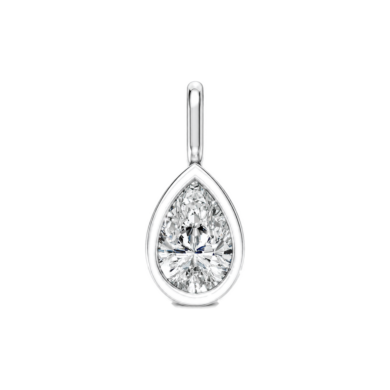 South Pear Shaped Bezel Pendant
