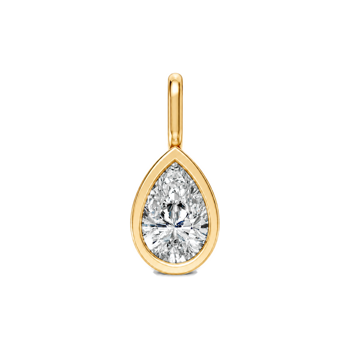 South Pear Shaped Bezel Pendant